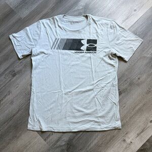 Under Armour Performance Apparel Logo Graphic Tee Gray Large